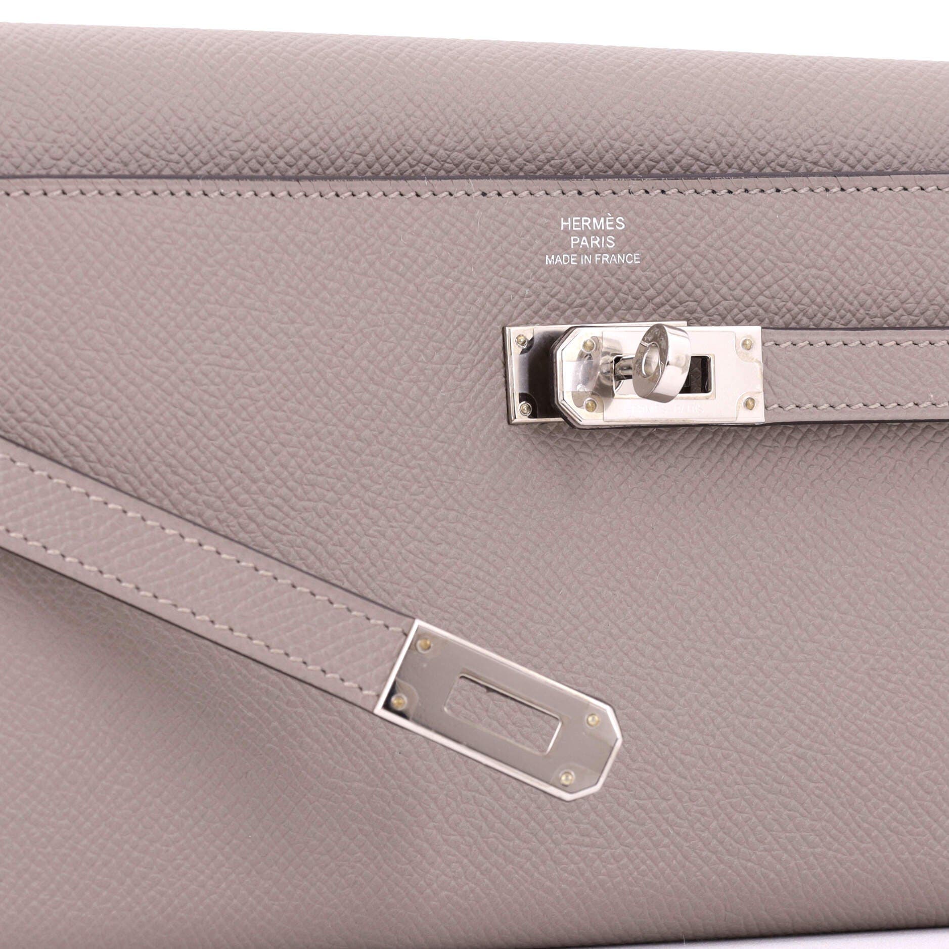 Kelly Wallet Verso Epsom Long, Alternate, color, Grey