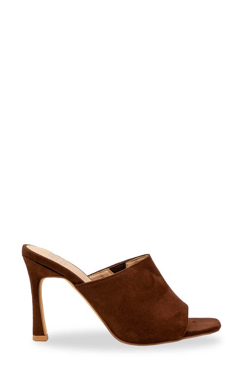 Chase & Chloe Chase And Chloe Open Toe Mule In Brown