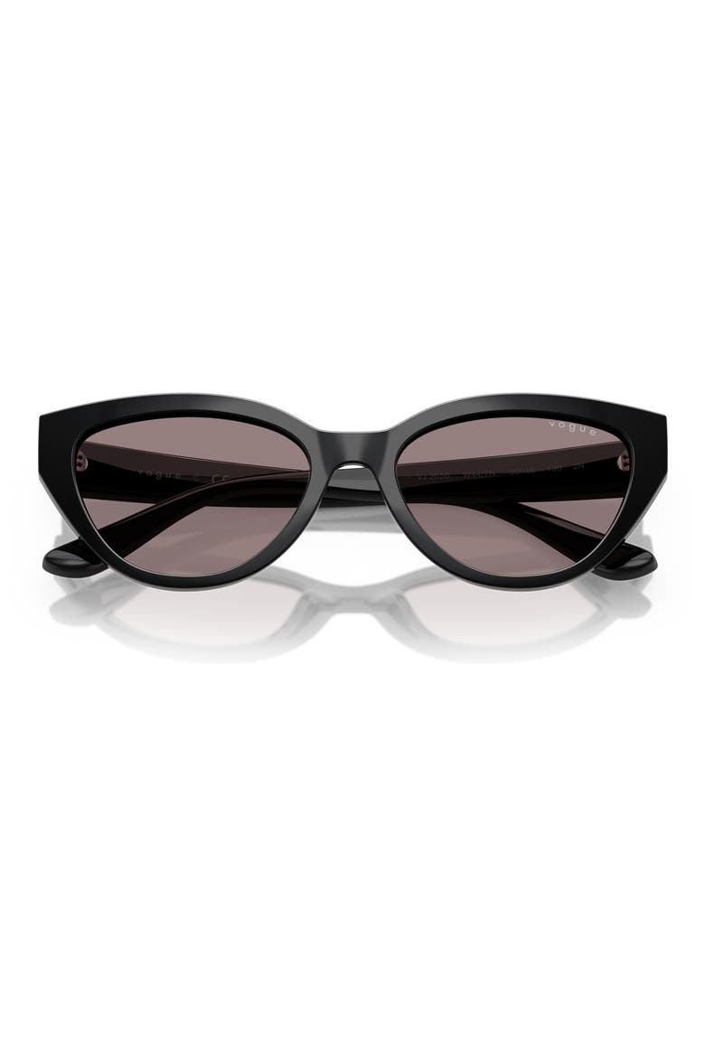 50mm Cat Eye Sunglasses, Alternate, color, BLACK