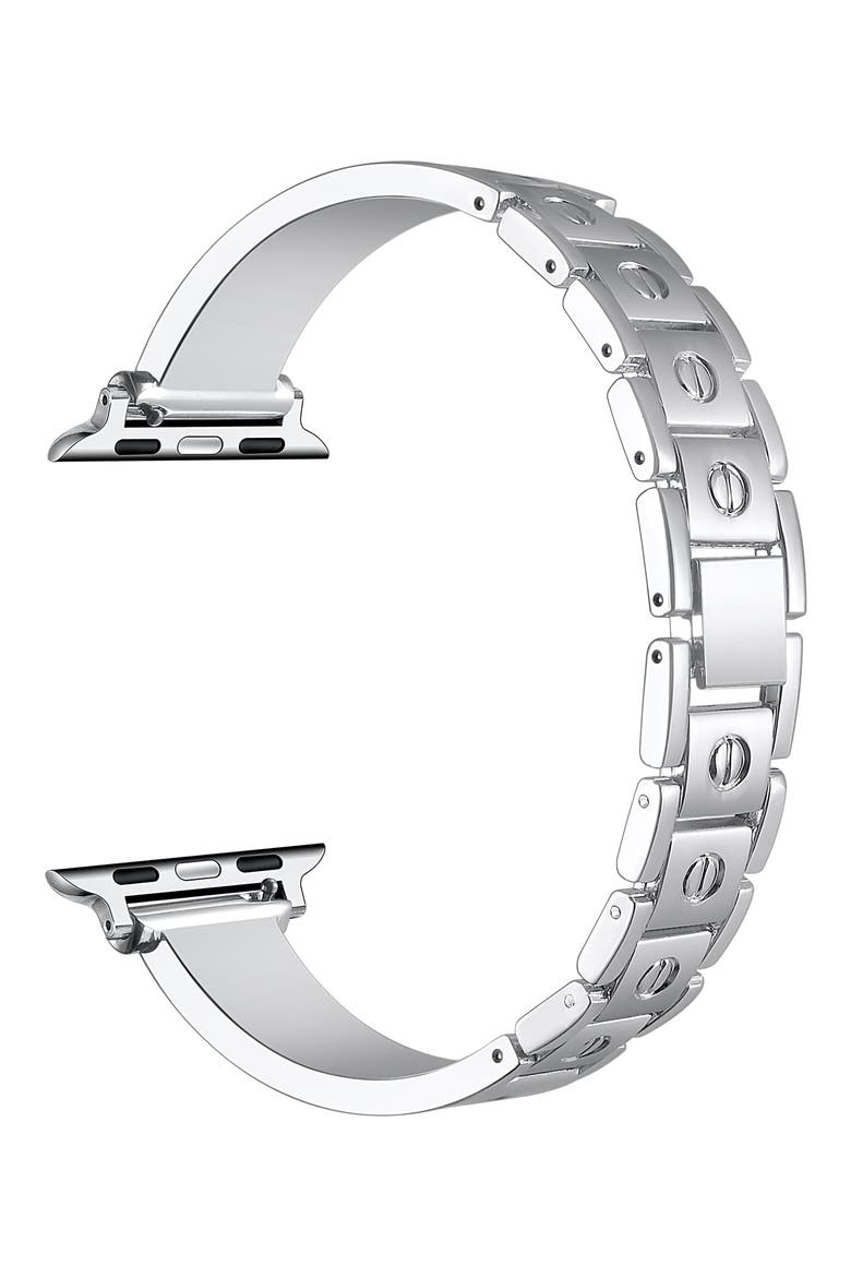 Cambell Stainless Steel Apple Watch® Watchband, Alternate, color, SILVER
