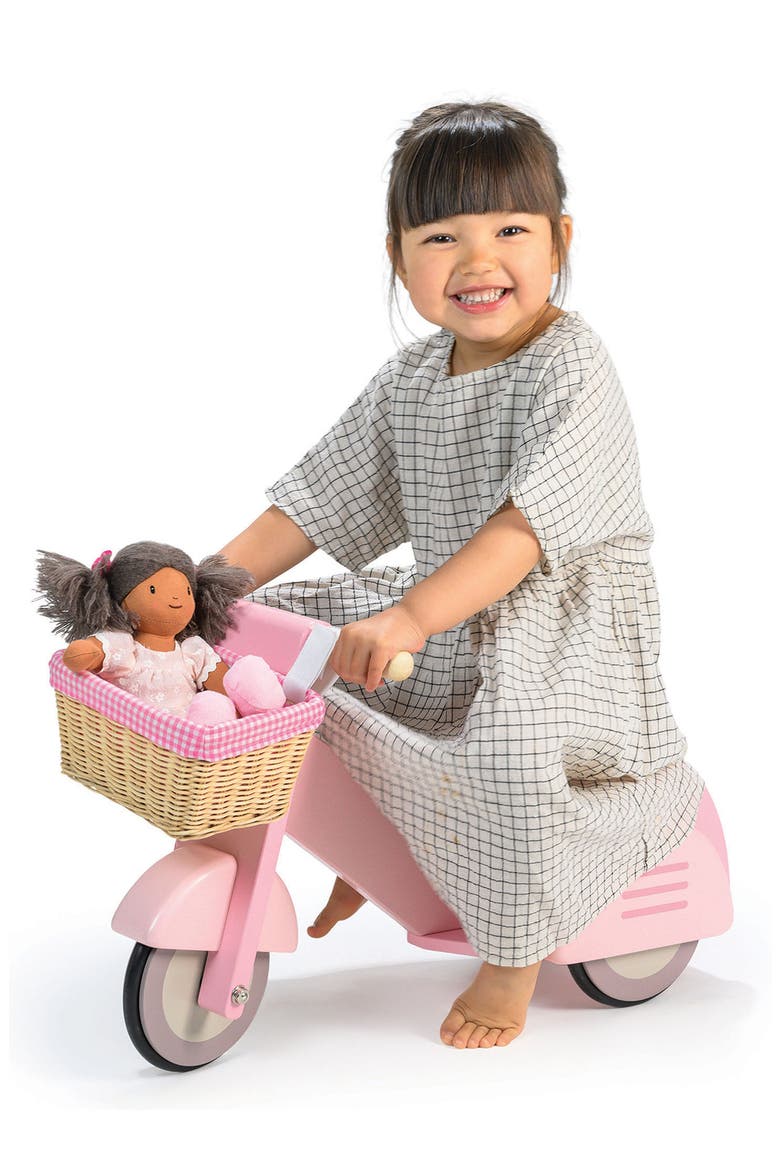 Scooter with Basket, Alternate, color, PINK MULTI