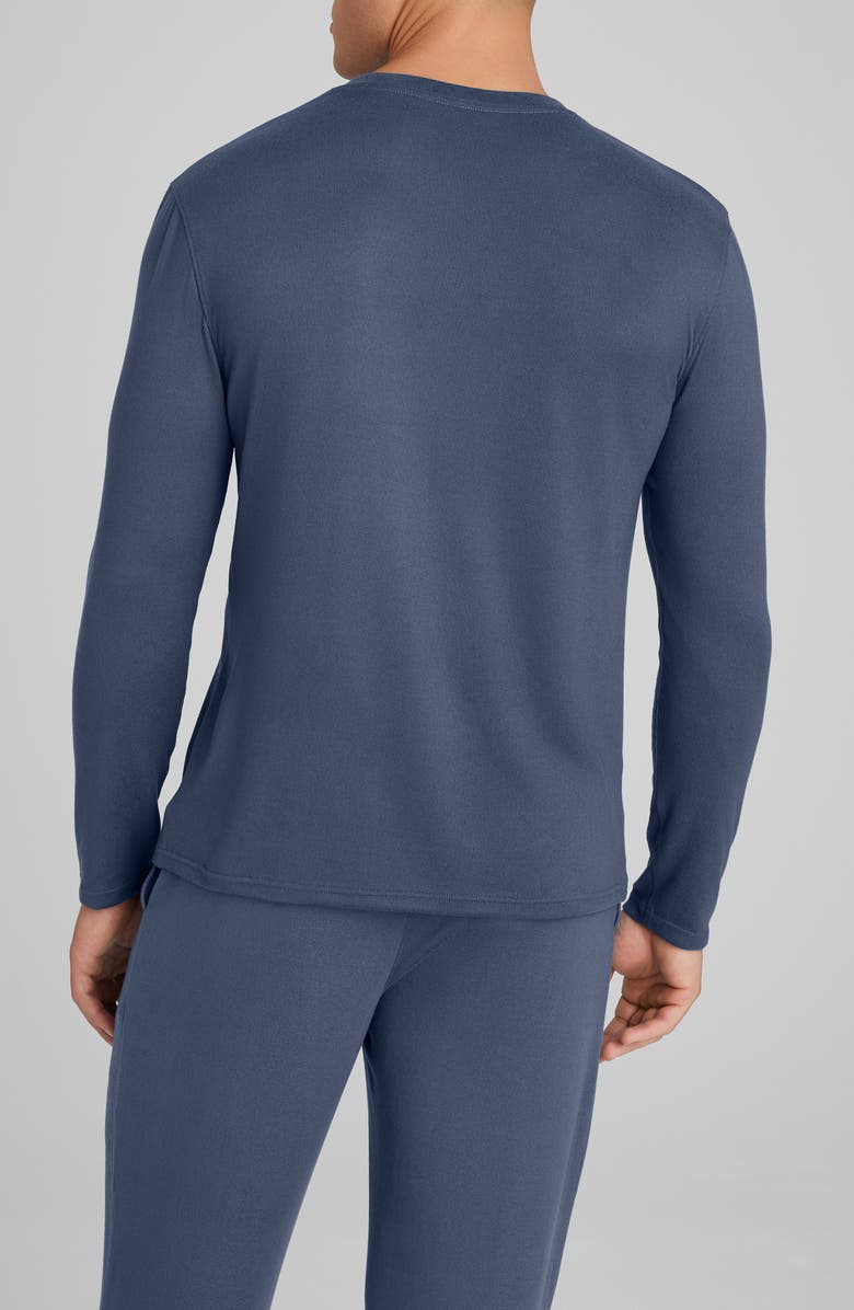 Tommy John Men's Cozy Long Sleeve Crewneck Shirt, Alternate, color, Vintage Indigo