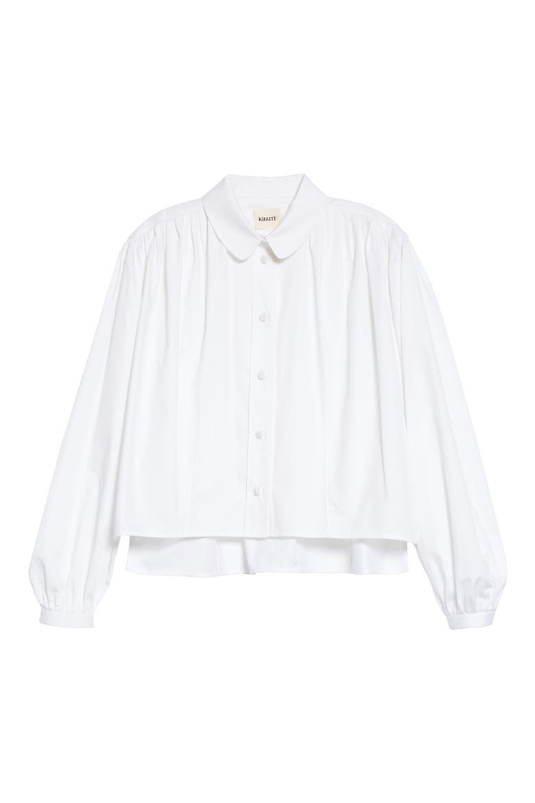 The Carolanne Crop Poplin Top, Alternate, color, WHITE