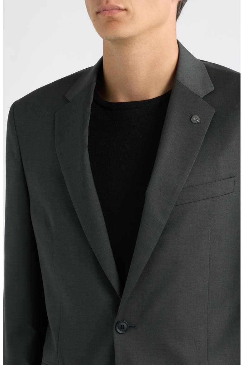 Ross Solid Wool Suit, Alternate, color, OLIVE