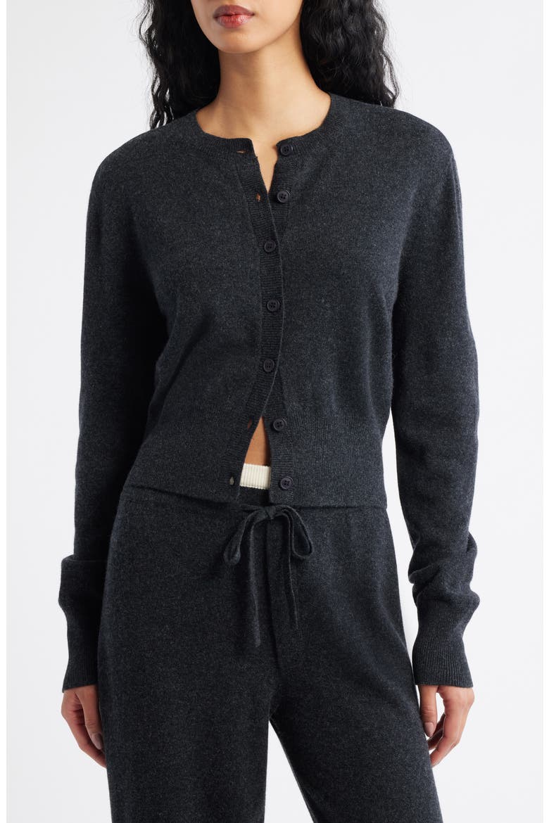Tove Wool & Cashmere Cardigan, Main, color, CHARCOAL