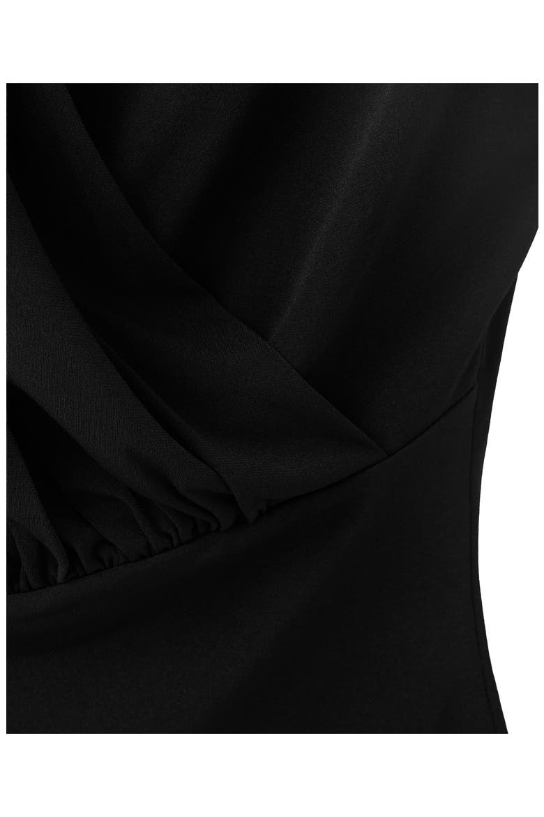 Chiffon Drape Sleeveless Top, Alternate, color, BLACK