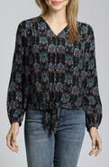 APNY Print Tie Front Top