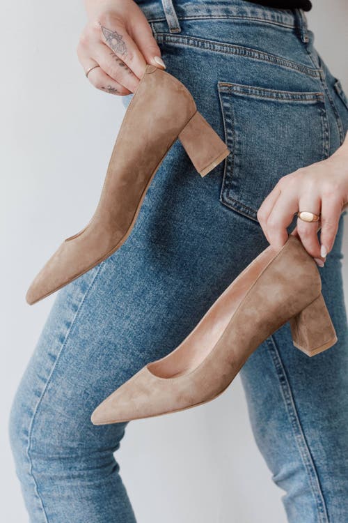 Ally Shoes Lower Block Heel Pump
