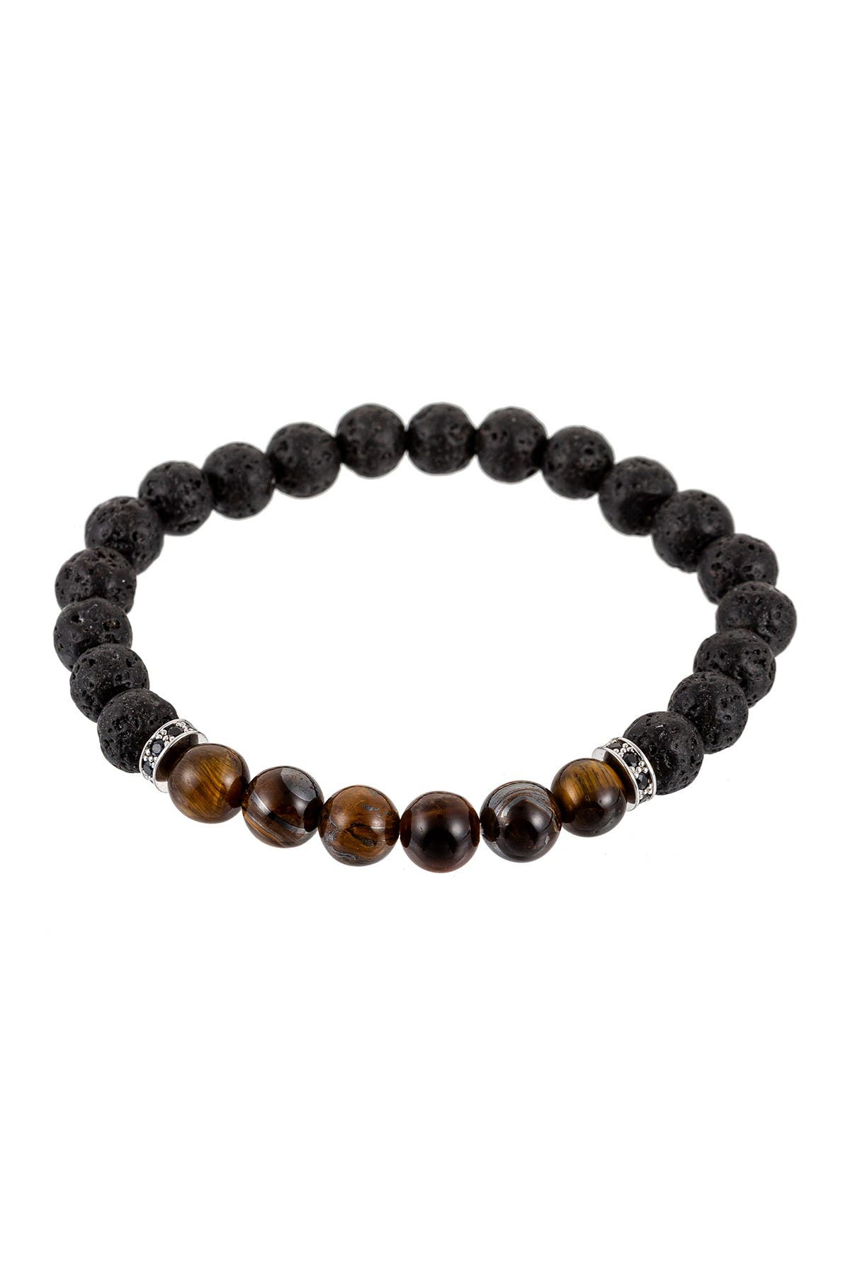 EYE CANDY LOS ANGELES Chakra Beaded Tiger Eye Stretch Bracelet