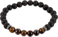 EYE CANDY LOS ANGELES Chakra Beaded Tiger Eye Stretch Bracelet