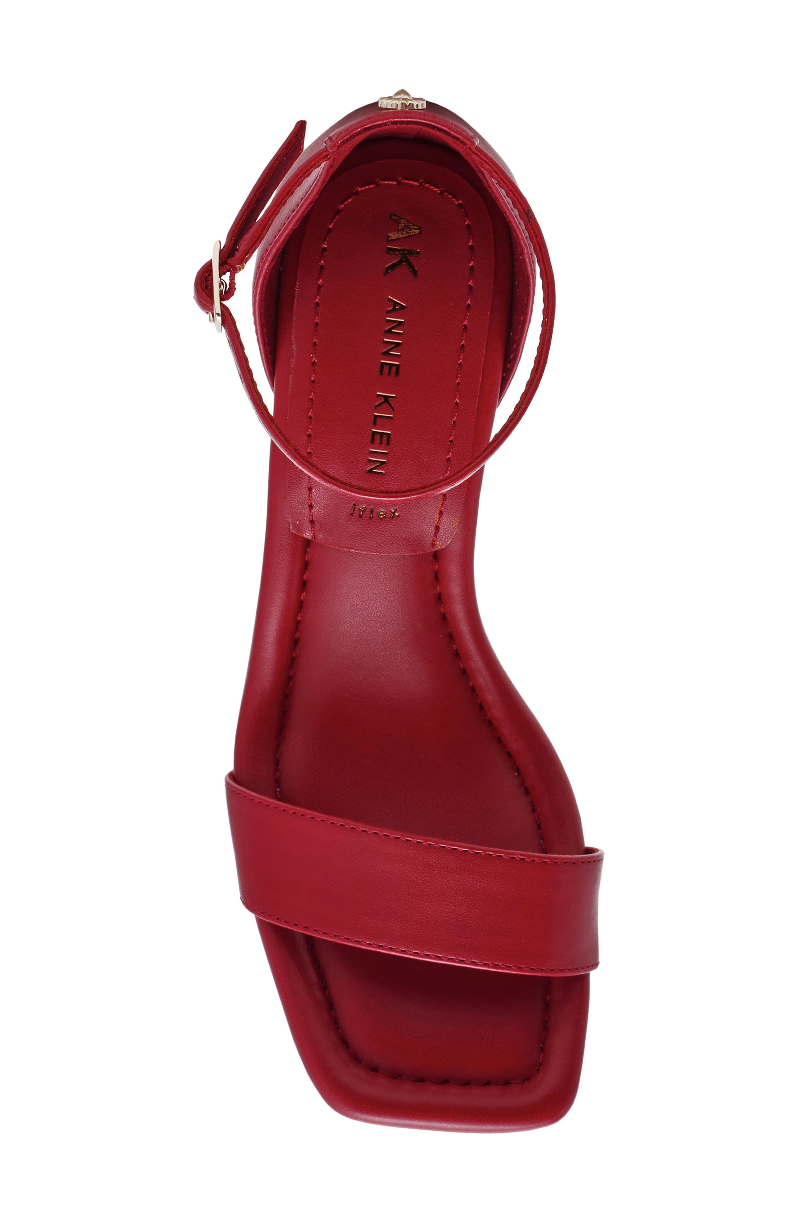 Jade Sandal, Alternate, color, DEEP RED