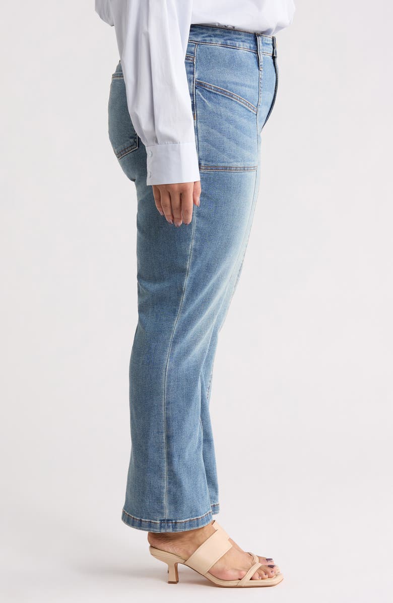 KUT from the Kloth Kelsey Seamed High Waist Ankle Flare Jeans, Alternate, color, Articulated