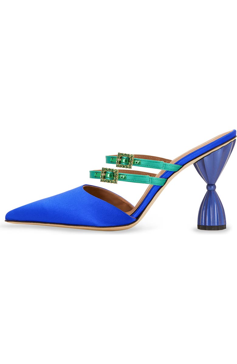INOLA OJÉN Lolita Pointy Toe Crystal Mule, Main, color, Peacock