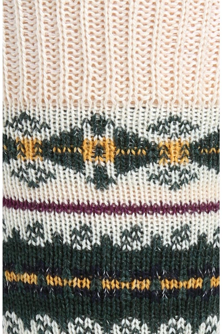 Fair Isle Wool & Cashmere Socks, Alternate, color, ECRU