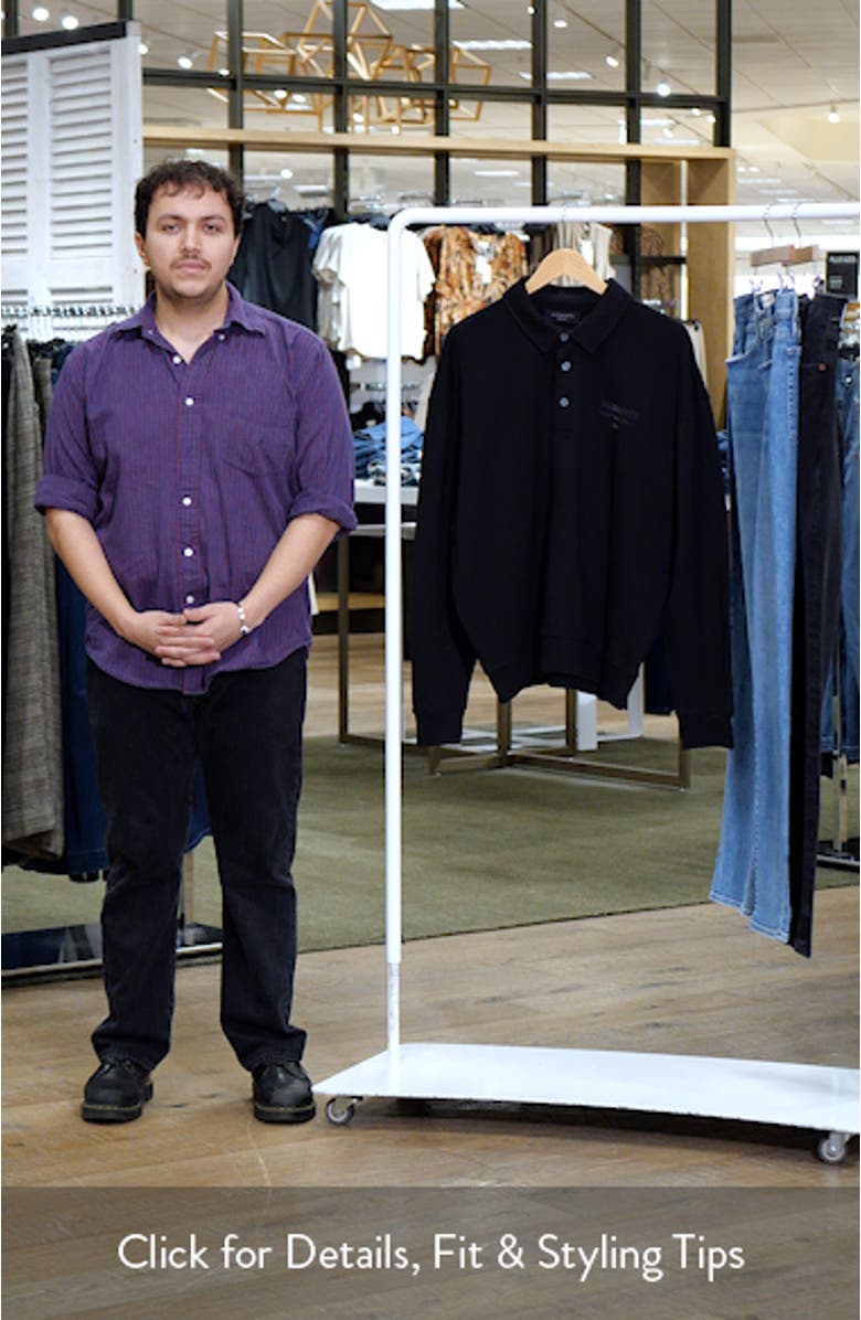 Xander Logo Graphic Polo Sweatshirt, sales video thumbnail