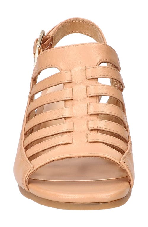 Bella Vita Yakira Strappy Wedge Sandal In Natural Leather