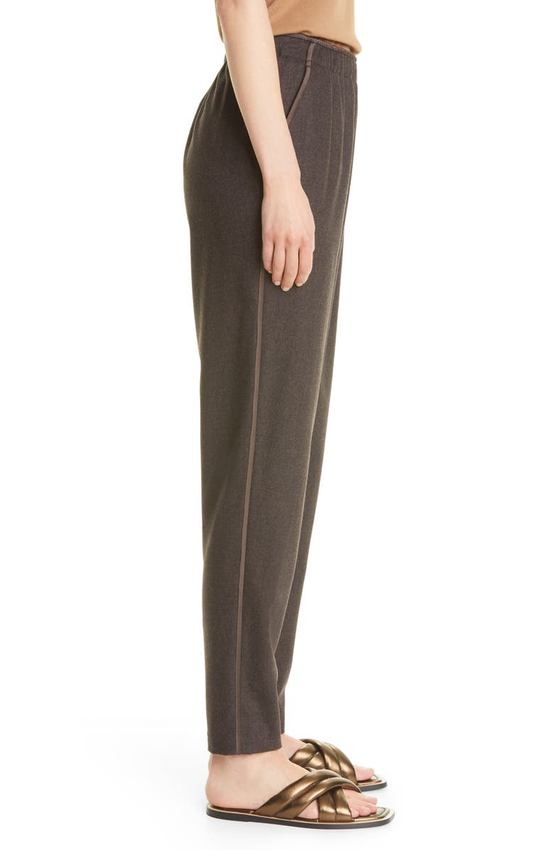 Lafayette 148 New York Side Stripe Stretch Wool Blend Pants, Alternate, color,
