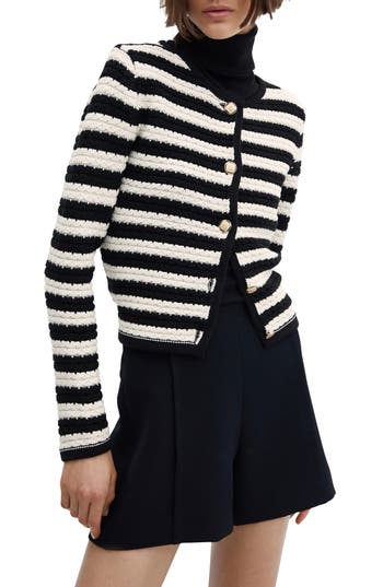 Mango Stripe Cardigan