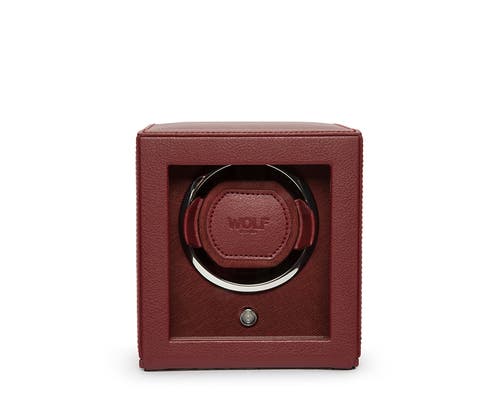 Wolf Cub Watch Winder With Cover In Bordeaux