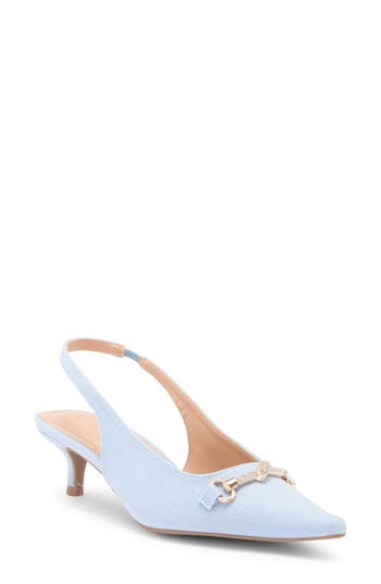 Wild Diva Lounge Aura Bit Slingback Kitten Heel Pump
