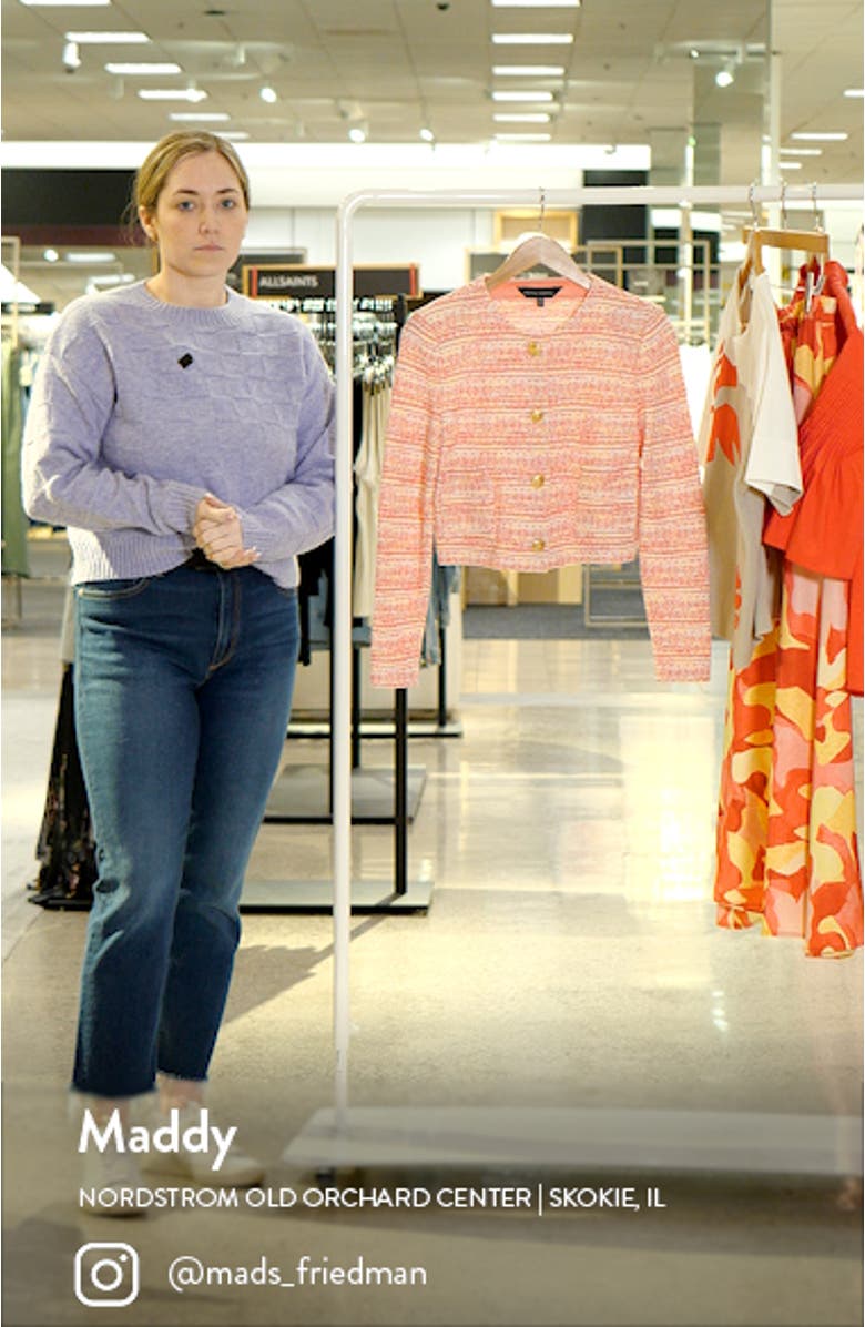 Stripe Tweed Crop Jacket, sales video thumbnail