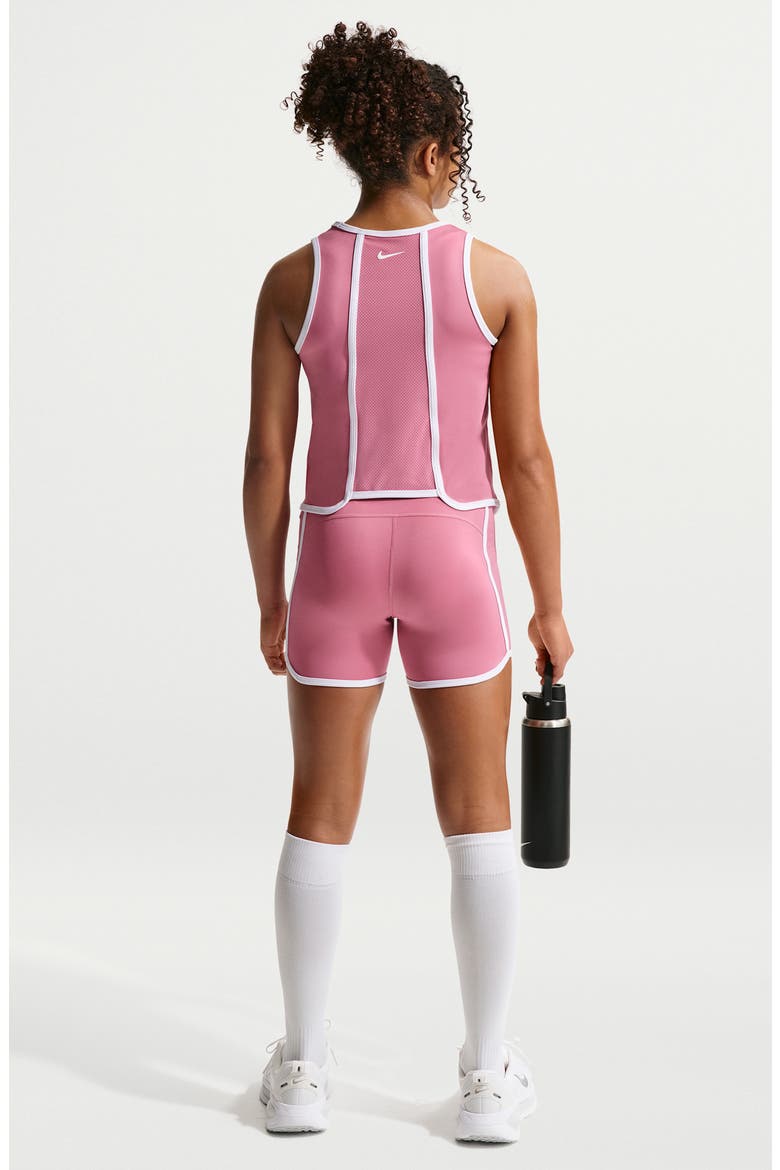 Kids' Dri-FIT Tank Top, Alternate, color, PEONY/ WHITE/ WHITE
