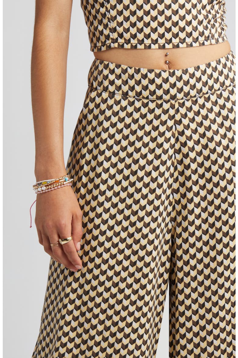 Isla Geo Linen Blend Pants, Alternate, color, BLACK MULTI