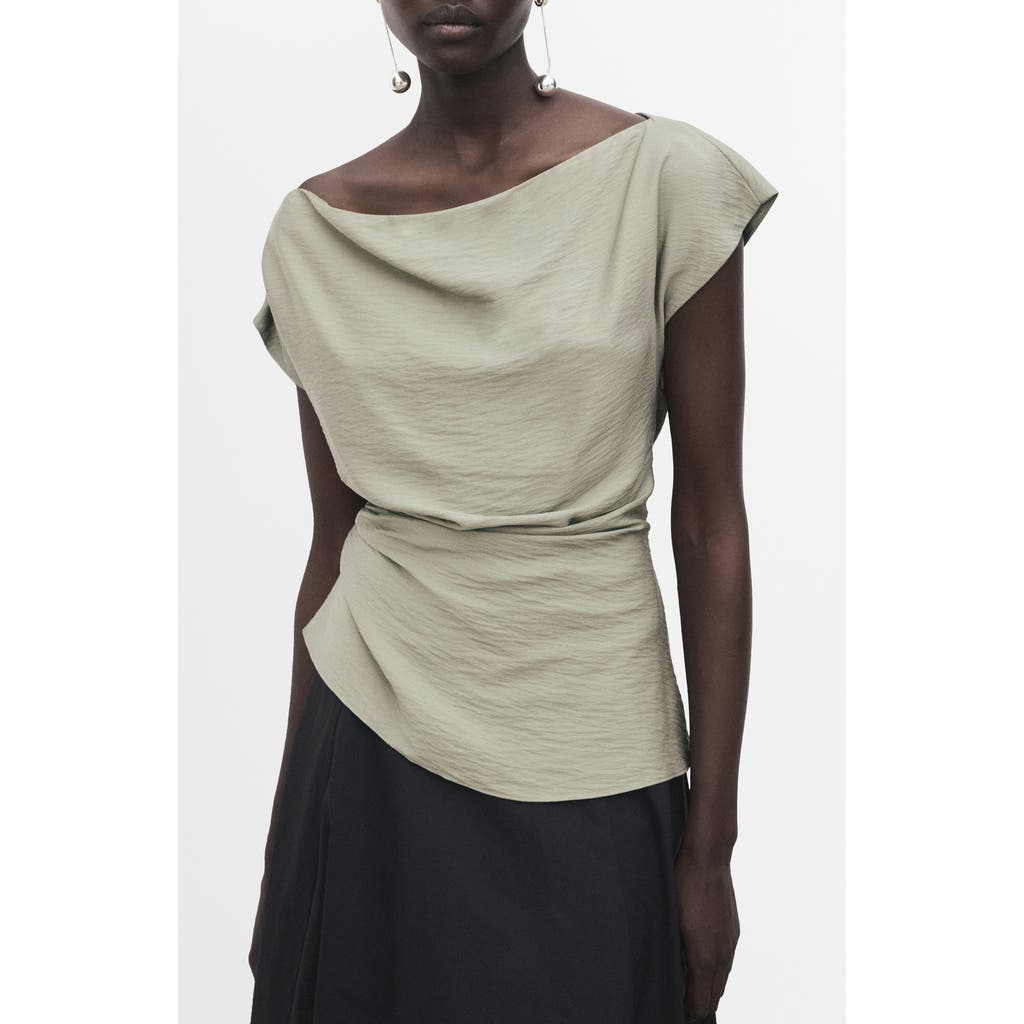 Mango Asymmetric One-shoulder Top In White