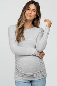 PinkBlush Soft Knit Ruched Maternity Top
