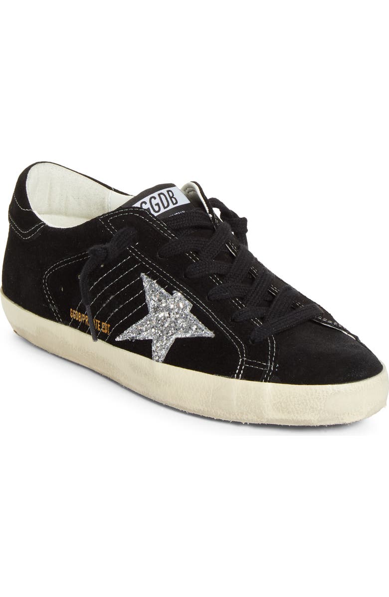 Golden Goose Super-Star Low Top Sneaker, Main, color, Black/ Silver