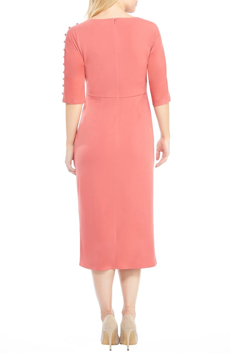 Maggy London Button Sleeve Sheath, Alternate, color, 