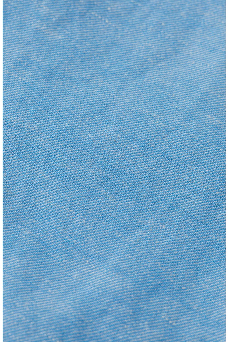 Flat Front Slub Cotton & Linen Twill Drawstring Bermuda Shorts, Alternate, color, AQUA BLUE