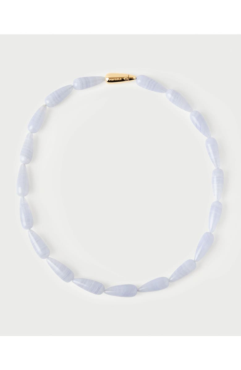 PDPAOLA Blue agate Drop necklace, Main, color, Blue Agate