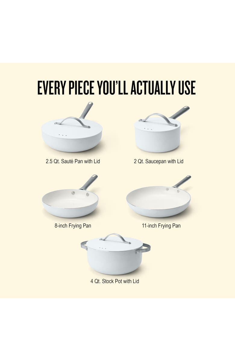 Alva Mobi 8-Piece Nonstick Cookware Set, Alternate, color, Cannoli Cream