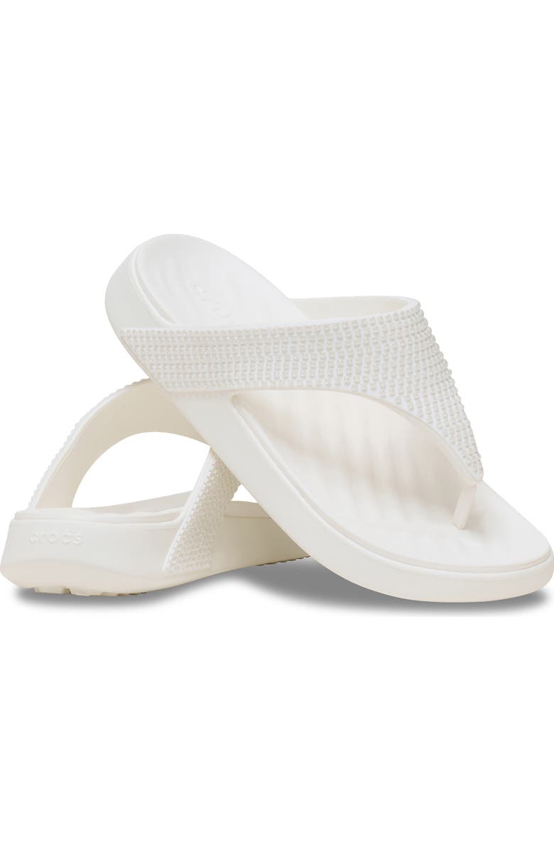 CROCS Getaway Gems Flip Flop, Alternate, color, Chalk