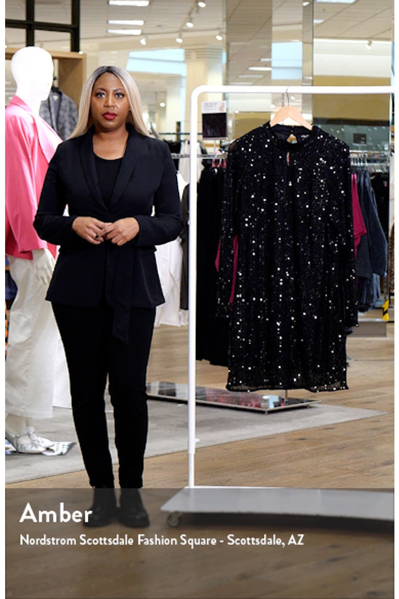 Glowing Sequin Long Sleeve Sweater Dress video