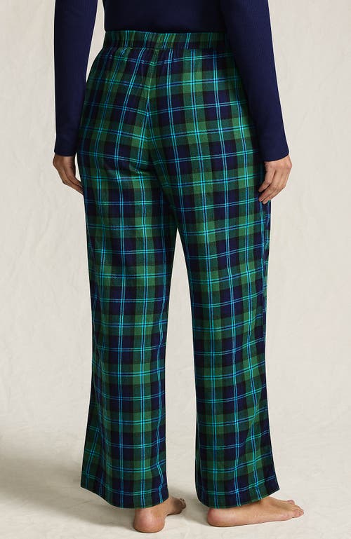 Lands' End Plus Size Flannel Wide Leg Sleep Pants In Animal Print