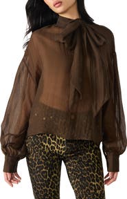 Steve Madden Sutton Tie Neck Top