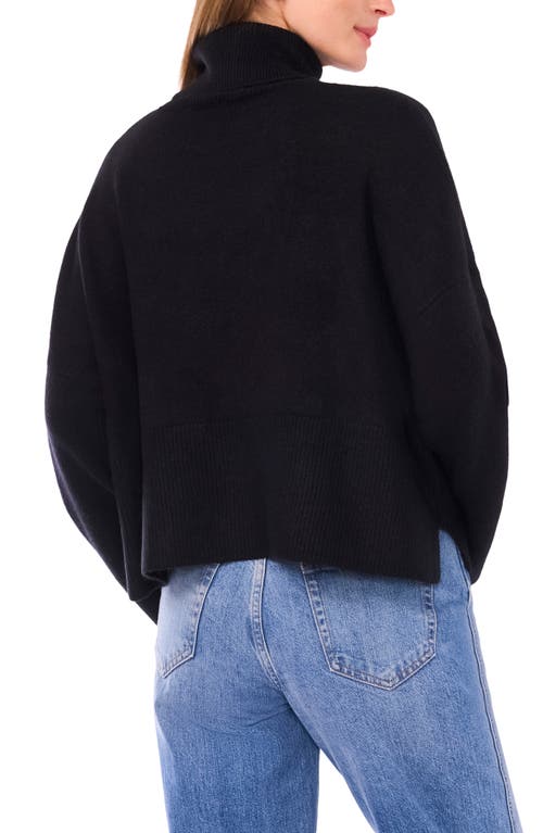 Parker Turtleneck Crop Sweater In Black