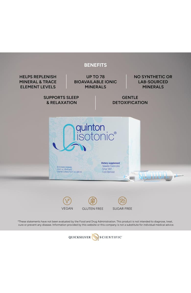 Quicksilver Scientific Isotonic Solution Sea Water Mineral Electrolyte Liquid Supplement, Alternate, color, NO COLOR