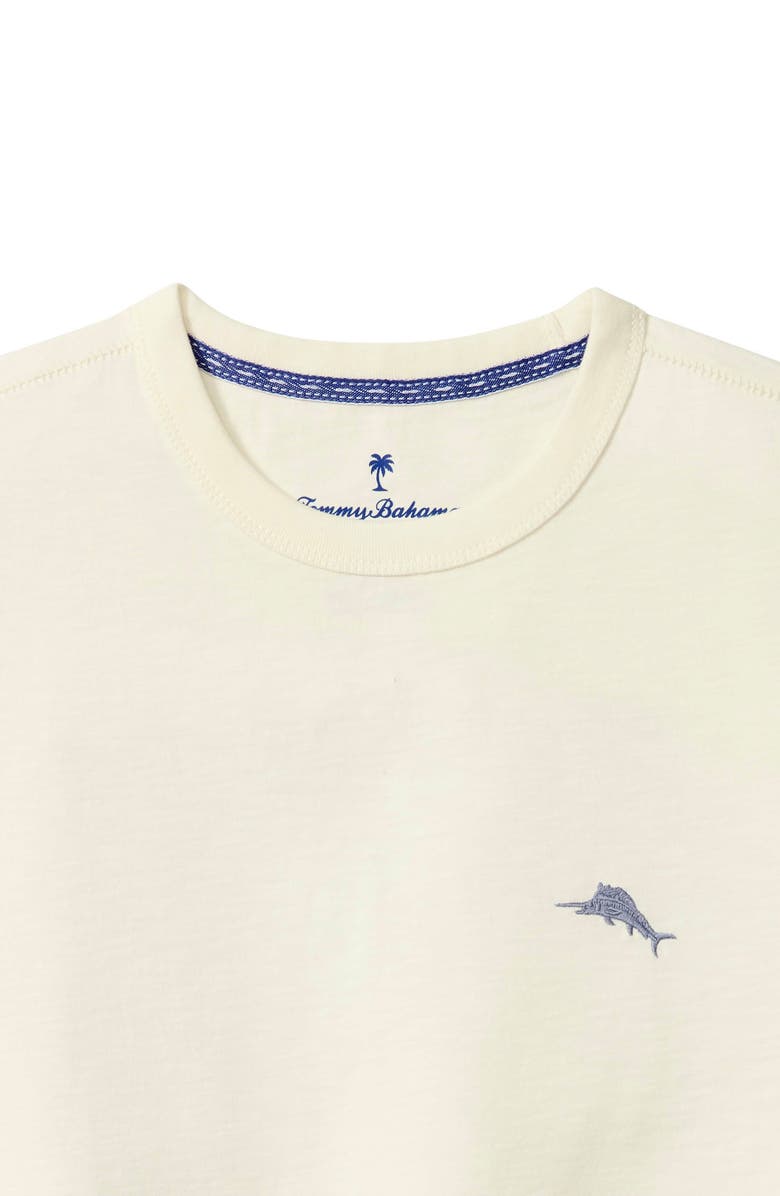 Tommy Bahama Monstera Blues Lux Cotton Graphic T-Shirt, Alternate, color, Vanilla Ice