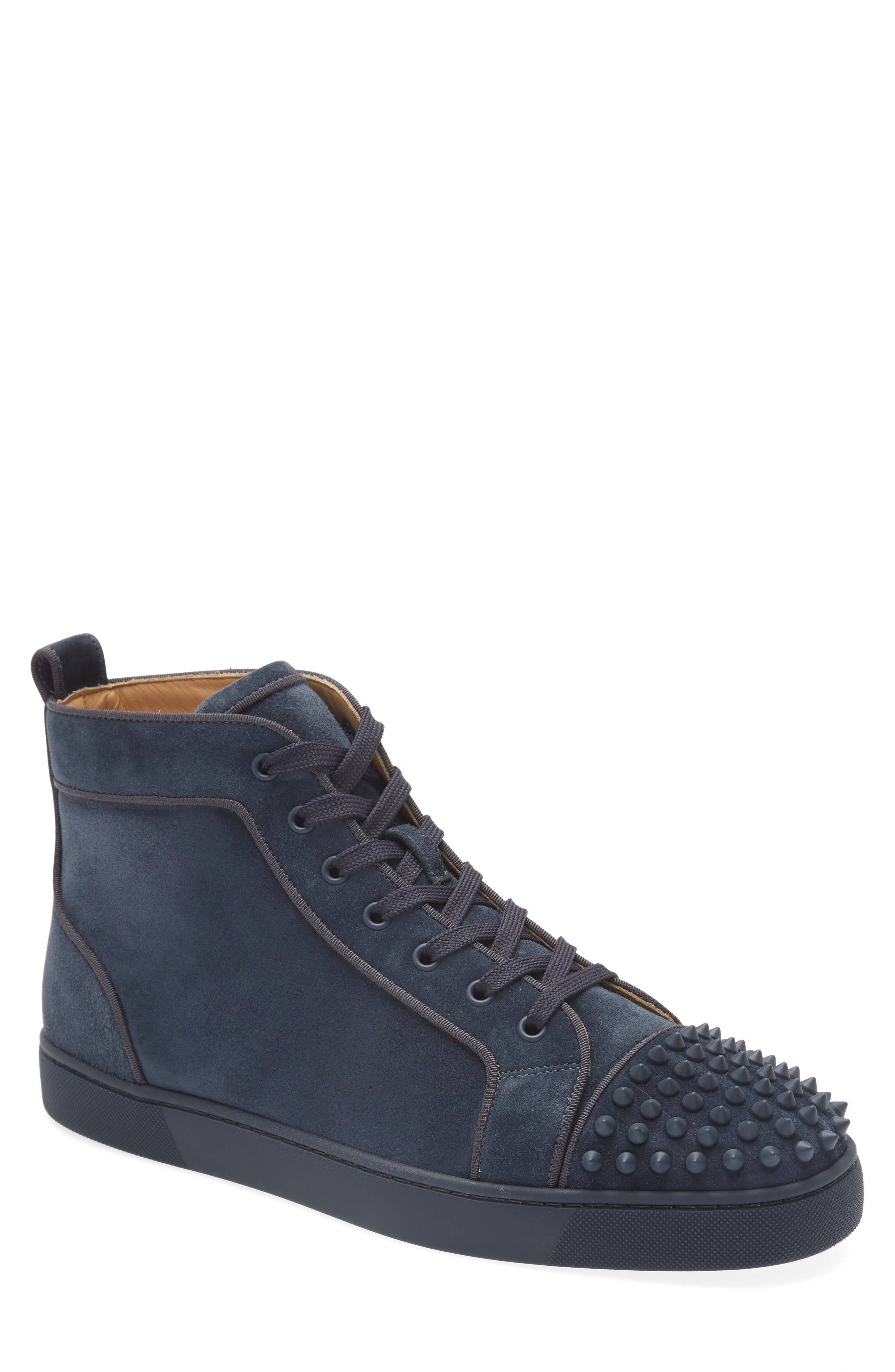 Christian Louboutin Lou Spikes High Top Sneaker, Main, color, 
