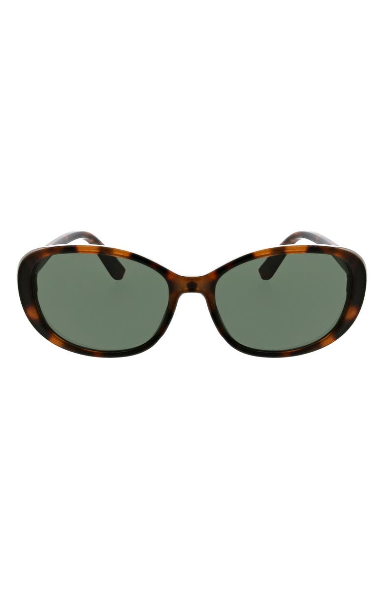 BCBGeneration '90s 38mm Oval Sunglasses, Main, color, Tortoise