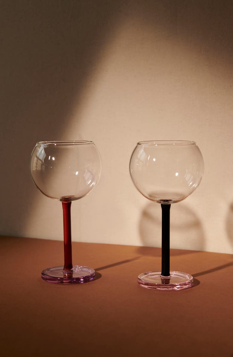 SOPHIE LOU JACOBSEN Bilboquet Set of 2 Wine Glasses, Alternate, color,