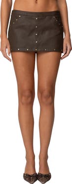 EDIKTED Stormi Faux Leather Mini Skort
