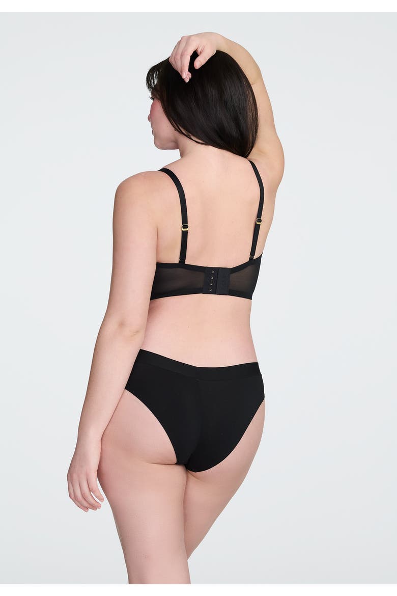 The Longline Bra Mesh, Alternate, color, BLACK