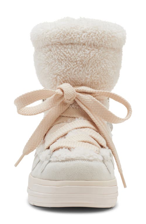 Moncler Insolux Suede Snow Boots In Silk White