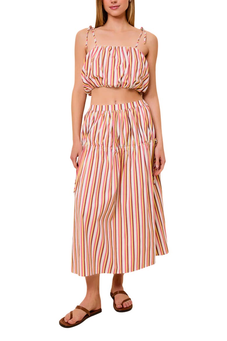 Ivy Stripe Stretch Poplin Maxi Skirt, Alternate, color, SYMI STRIPE