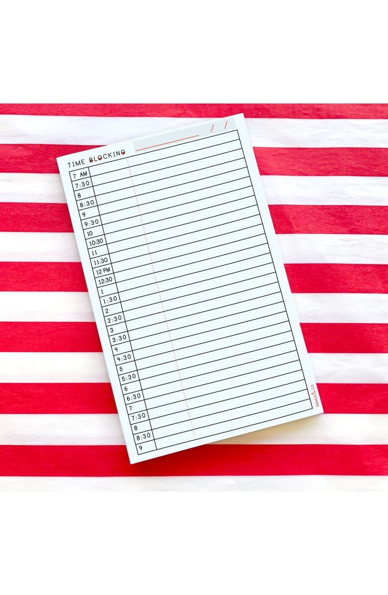 Ramus & Co Time Blocking 5" x 8" Notepad for Scheduling, Alternate, color, Multi-Pack