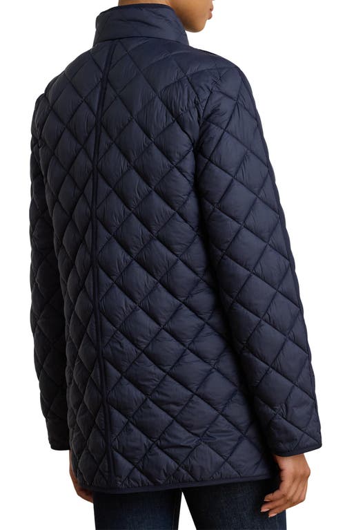 Ralph Lauren Lauren  Diamond Quilted Puffer Jacket In Black